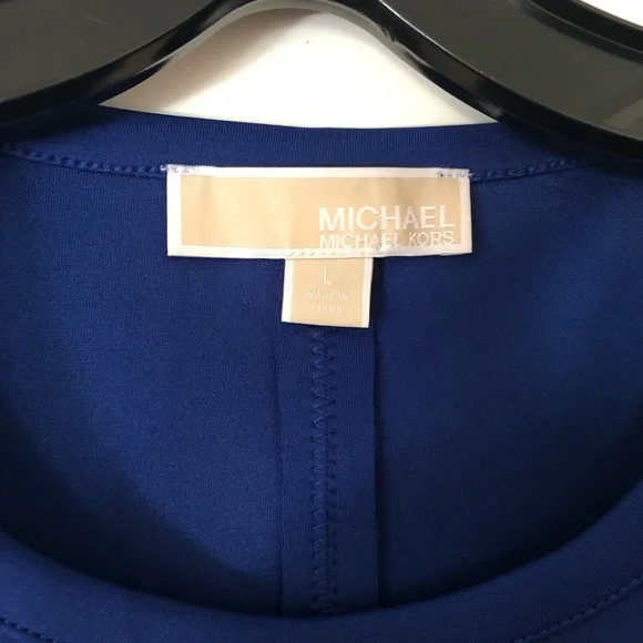 BNWOT Michael Kors Royal Blue Skater Skirt Dress in Scuba material 👗 - Picture 4 of 9